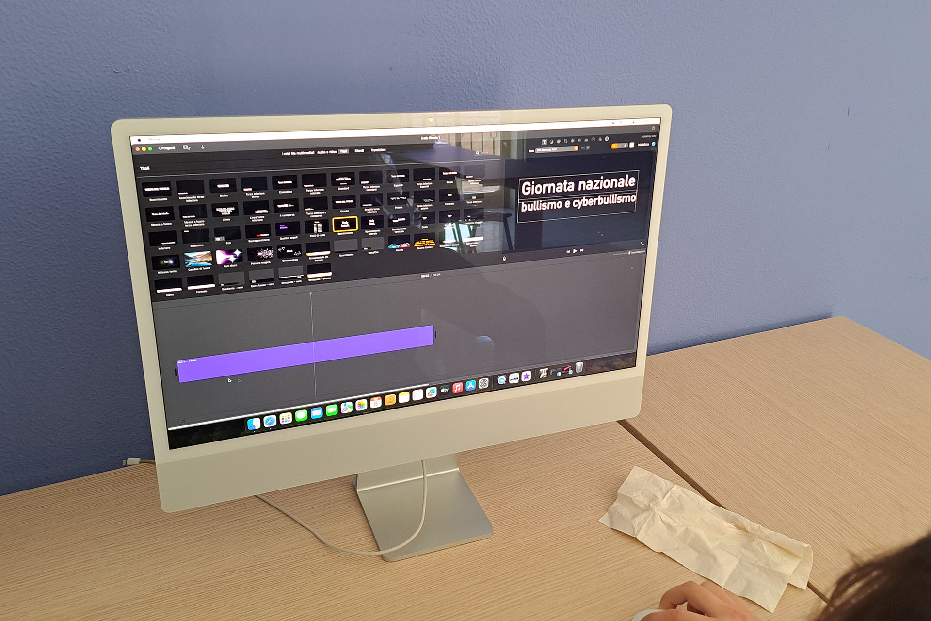 Montaggio video con iMovie su Mac